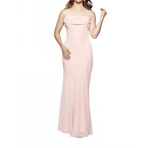 NEW MILANO FORMALS flowing cowl neck muse maxi dress in pink